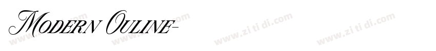 Modern Ouline字体转换